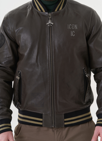 Мужская кожаная куртка "пилот"