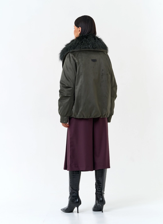 Женская куртка из эко замши фото
