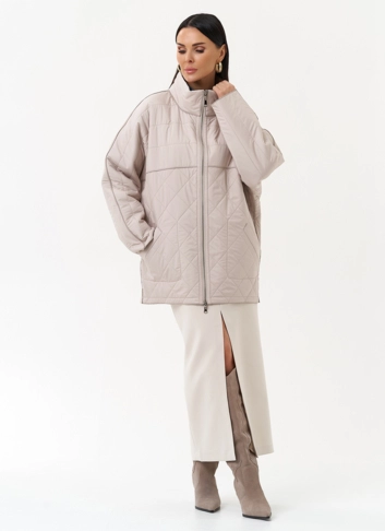 Женская двухсторонняя куртка с воротником стойкой фото