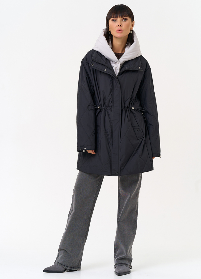 Женская удлиненная куртка со съемным капюшоном модель № 31547 универмаг малина