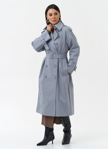 Женский плащ с английским воротником