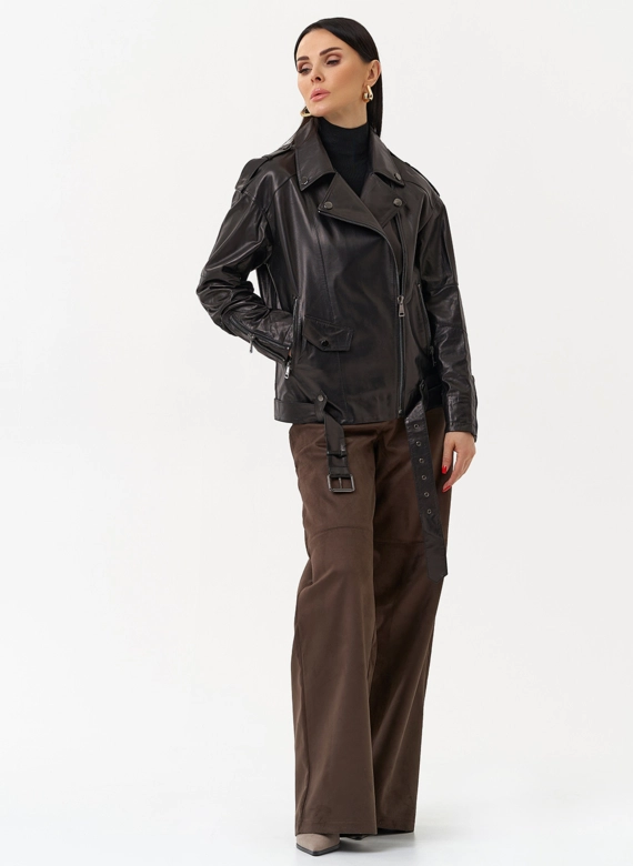 Женская куртка-косуха из натуральной кожи