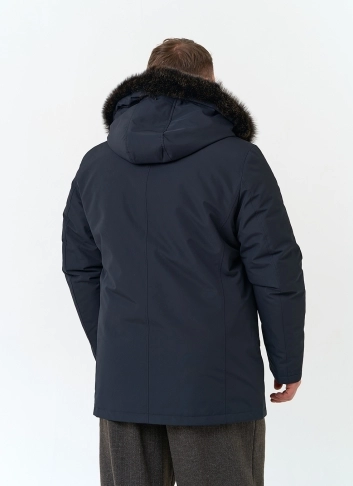 Парка мужская на мехе из волка фото