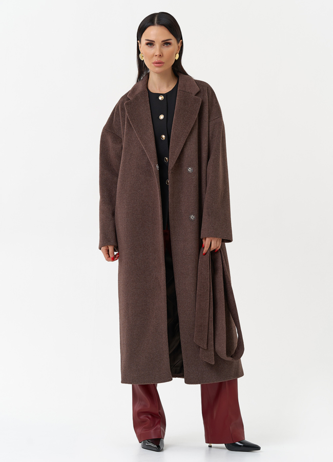Женское пальто с английским воротником модель № 30198 универмаг малина