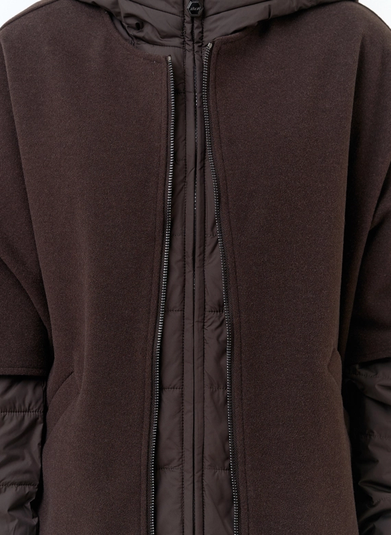 Женская куртка накидка с капюшоном