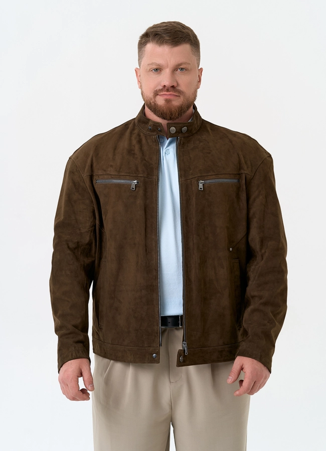 Мужская куртка из натуральной замши модель № 32710 универмаг малина