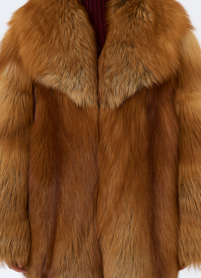 Шуба из рыжей лисы модель № 32010 в рассрочку