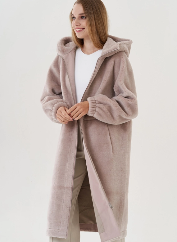 Пальто женское с капюшоном 