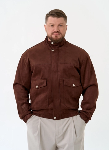 Мужская куртка бомбер из эко замши Мужская куртка бомбер из эко замши