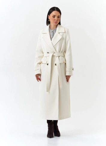 Женское пальто с английским воротником фото